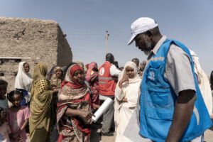 Sudan. Internally displaced families in Ad Dweim, White Nile State receive non-food items